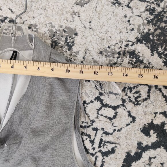 Stradivarius Women's Long Vest Size M Gray Casual Simple Minimalist Outerwear - Picture 5 of 8